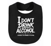 Printera Bavoir pour bébé « I Don't Drink Alcohol I Statement », Noir