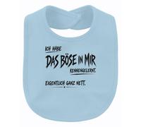 Printera Bavoir pour bébé « Ich habe das Böse in mir », bleu clair, Taille