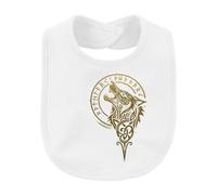 Printera Bavoir pour bébé Viking Loup nordique Fenrir | Runes tête de loup celtique dorée, Walhalla, Odin, Futhark, Allemands, Pagan, Heidentum, Guerrier viking, Asgard, Moyen Âge