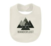 Printera Bavoir pour bébé Wanderlust, montagne, randonnée, plein air | Alpes Summit Trekking Randonneur Monde de Montagne Voyage Géométrique Randonnée Vacances de Randonnée Voyage Sommet Tempête