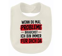 Printera Bavoir pour bébé « Wenn du mal Probleme », naturel, Taille unique