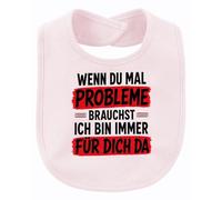 Printera Bavoir pour bébé « Wenn du mal Probleme », Rose, Taille unique