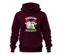 Printera Borracho Navidad Drôle Noël Fête de Noël Cadeau Part Unisexe Sweat à capuche Pull à capuche, bordeaux, XXL
