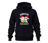 Printera Borracho Navidad Drôle Noël Fête de Noël Cadeau Part Unisexe Sweat à capuche Pull à capuche, bleu marine, L