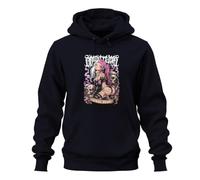 Printera Craze Devil Anime Girl Japan Y2K Sweat à capuche, bleu marine, XXL