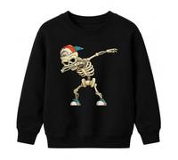 Printera Dab Squelette Halloween Casquette Sneaker Enfant Sweat-shirt Pull | Hip Hop Cartoon Skater cool, crâne, patineur, danse, os, streetwear, effrayant, costume, anniversaire, trick or treat