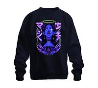 Printera Feed Me Anime Vampire Girl Goth Japan Y2K Sweat-shirt, bleu marine, M
