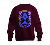 Printera Feed Me Anime Vampire Girl Goth Japan Y2K Sweat-shirt, bordeaux, M
