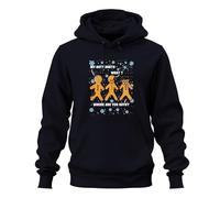 Printera Gingerbread Pull à capuche unisexe avec inscription « My Butt Hurts was Wo seid Ihr Guys », bleu marine, S