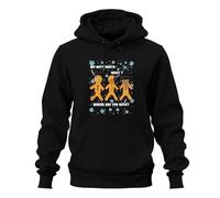 Printera Gingerbread Pull à capuche unisexe avec inscription « My Butt Hurts was Wo seid Ihr Guys », Noir , XL