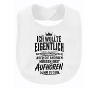 Printera « Ich wollte eigentlich Statement Baby Bavoir », Blanc., Taille