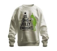 Printera is This Jolly Enough Grinch Noël drôle sarcastique slogan sweatshirt unisexe pull, naturel, 3XL