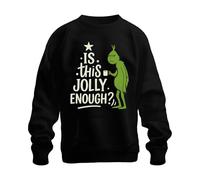 Printera is This Jolly Enough Grinch Noël drôle sarcastique slogan sweatshirt unisexe pull, Noir , 3XL