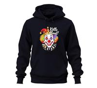 Printera Kölle Alaaf Carnaval Cologne Jeck Clown Perruque arc-en-ciel Unisexe Sweat à capuche Bleu marine Taille S