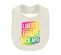 Printera LIBERTÉ ÉGALITÉ FCK AFD Bavoir bébé arc-en-ciel | Sarcasme, résistance anti-droite, tolérance, diversité, droits de l'homme, politique, activisme, coloré, cohésion, liberté
