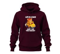 Printera Life is A Race and I Am The Statement Sweat à capuche, bordeaux, XXL