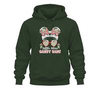 Printera Little Miss Candy Cane Sweat à capuche pour fille | Noël, canne à sucre, lunettes, Noël, Messy Bun, lunettes en cœur, nœud, cheveux, bonbons, vacances, Noël, hiver