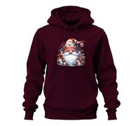 Printera Lutin de Noël scandinave chapeau idée cadeau nain gnome lutin unisexe sweat à capuche, bordeaux, M