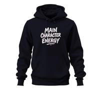 Printera Main Character Energy Sweat à capuche amusant Cadeau, bleu marine, XL