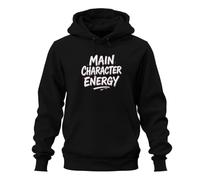 Printera Main Character Energy Sweat à capuche amusant Cadeau, Noir , S