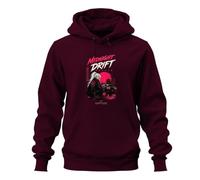 Printera Midnight Drift Oracle Anime Japan Y2K Sweat à capuche, bordeaux, M