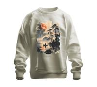 Printera Moonlight Japan Fischer Boot Sweat-shirt lune rouge, naturel, XL
