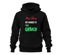 Printera Mrs Claus But Married to The Grinch Sweat à capuche unisexe pour couple Cadeau de Noël, Noir , M