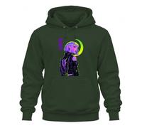 Printera NNN Cyberpunk Anime Japan Y2K Sweat à capuche pour fille | Synthwave Vaporwave Futurisme No Nut November Manga Streetwear Harajuku Violet Vert Piercing Cosplay Idée Cadeau