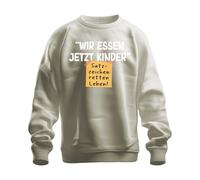 Printera Nous mangeons maintenant les enfants signes de ponctuation sauvent des vies grammaire blague unisexe sweat-shirt pull, naturel, XXL