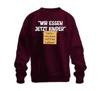 Printera Nous mangeons maintenant les enfants signes de ponctuation sauvent des vies grammaire blague unisexe sweat-shirt pull, bordeaux, 3XL