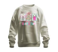 Printera O Come let us Adore Him Ange Sapin de Noël Chrétien Pastel Sweat-shirt Unisexe, naturel, XL