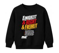 Printera Pull pour enfant avec inscription « Einheit Recht Freiheit » | Sarcasme, patriotisme, noir, rouge, or, fierté nationale, fête nationale, fan de football, fan de l'Allemagne, idée cadeau