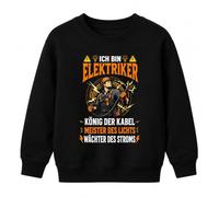 Printera Pull pour enfant Électricien Maître de la Lumière | Sarcasmus Électronique Courant Tension Volt Artisanat chantier Azubi Cadeau Société Electrique Flash Casque