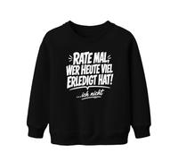 Printera Rate mal wer Heute viel Statement Sweat-shirt pour enfant, Noir