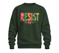Printera Resist Groovy Pull rétro à fleurs | Sarcasme Empowerment Résistance Activisme Égalité Protest Boho Années 70 Cœurs Noeud Multicolore Pastel Fille