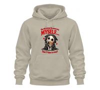 Printera Scared of Myself Cute Grim Reaper Sweat à capuche | Squelette, Teddy, Gothic, Sensenmann, Pastel Goth, Crâne, Halloween, Humour Noir, Emo, Kawaii, Doudou Mort
