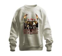 Printera Silent Night Not In Valhalla Viking Guerrier Torche Père Noël drôle Unisexe Sweat-shirt Pull, naturel, XL