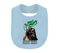 Printera Silent Night Violent Knight Bavoir pour bébé Viking | Lumière du Nord, Noël, hache, chevalier, guerrier, baleine, Odin, mythologie nordique, Ugly Christmas, Père Noël, armure