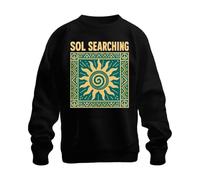 Printera Sol Searching Sunset Tribal Boho Hippie Sweat-shirt, Noir , M