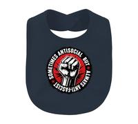 Printera Sometimes Antisocial But Always Bavoir anti-bébé | Sarcasme Résistance Antifa Activisme Justice Liberté Rebelle Solidarité Grunge Rétro Critique Sociale Démonstration