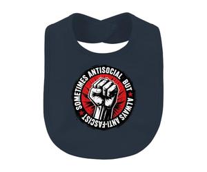 Printera Sometimes Antisocial But Always Bavoir anti-bébé | Sarcasme Résistance Antifa Activisme Justice Liberté Rebelle Solidarité Grunge Rétro Critique Sociale Démonstration