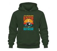 Printera Sweat à capuche « Alles vor dem ersten Kaffee » | Sarcasme Caféine Espresso Grain Travail Collège Vintage Coucher de Soleil Réveil Idée Cadeau Humoristique Réveil Petit
