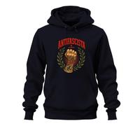Printera Sweat à capuche ANTIFASCISTA Siempre Faust Statement, bleu marine