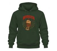 Printera Sweat à capuche ANTIFASCISTA Siempre Faust Statement | Sarcasme Résistance Politique Gauche Hirondelle Couronne Laurier Socialisme Punk Rock Anarchie Liberté Solidarité Combat
