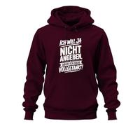 Printera Sweat à capuche avec inscription « Ich Will ja Nicht angeben