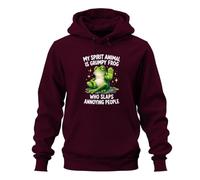 Printera Sweat à capuche My Spirit Animal is Grumpy Statement, bordeaux, L