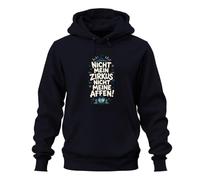 Printera Sweat à capuche Nicht Mein Zirkus Nicht Statement, bleu marine, XL