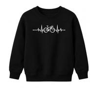 Printera Sweat à capuche pour enfant Motif rythme cardiaque ECG | Sarkasmus Biker Cyclist Tour VTT VTT Vélo Cycliste Idée Cadeau Endurance Entraînement Fitness Vintage