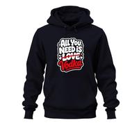 Printera Sweat à capuche unisexe avec inscription « All You Need is Vodka », bleu marine, S