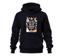 Printera Sweat à capuche unisexe avec inscription « Ich bin Heute ganz nah am Glühwein », bleu marine, XL